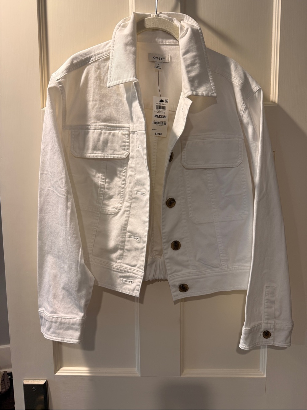 ON 34/7 White Cropped  Jacket - Women's Medium